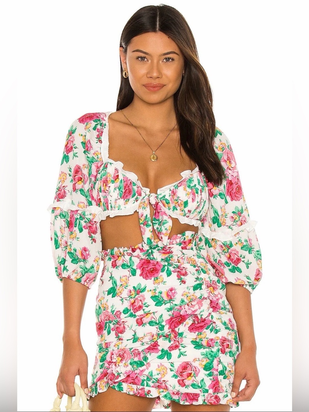 For Love And Lemons White Floral Set